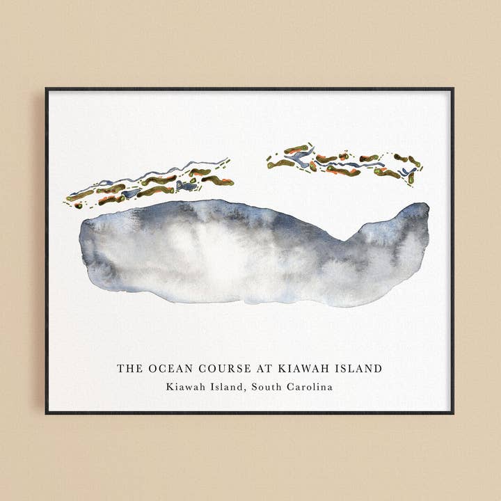 The Ocean Course at Kiawah Island Golf Print for wholesale by ally aiken design