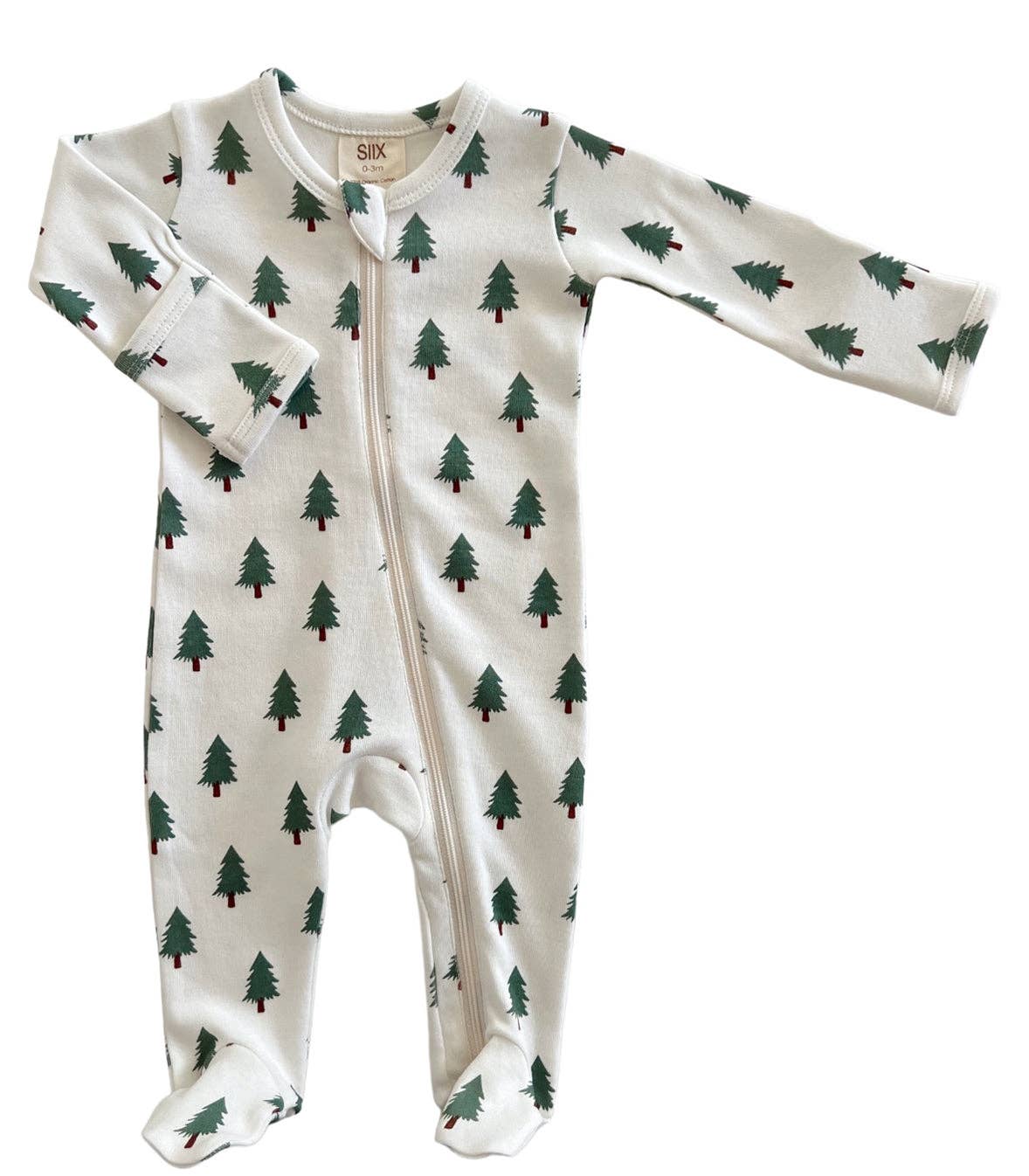 SIIX Collection - Wholesale Sleepsuit - Baby - Trees / Organic Zip Footie1