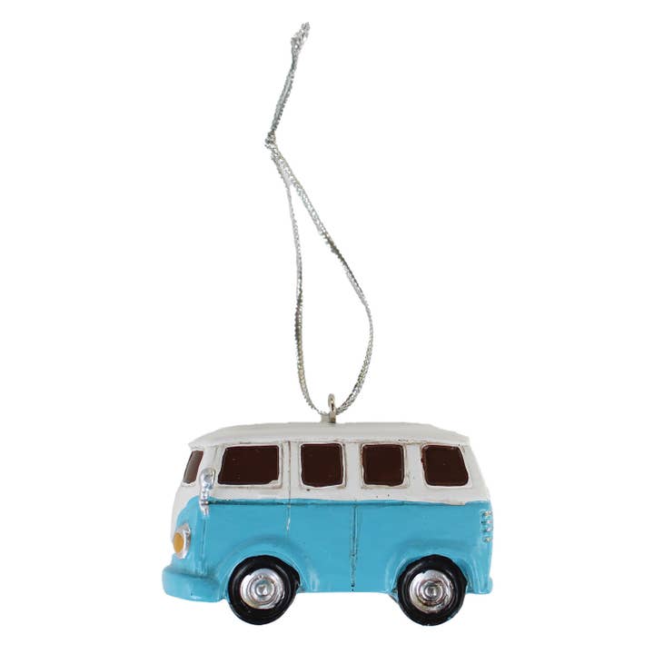 Blue Beach Van 3" Christmas Ornament for wholesale by CB Home Collection