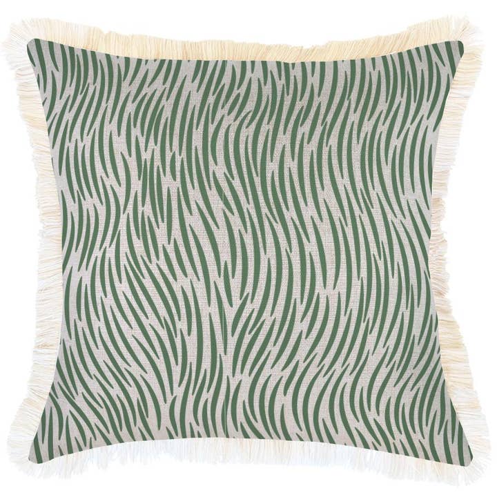 Kussenhoes-Coastal Franje-Wild Green-45cm x 45cm voor wholesale door Escape To Paradise