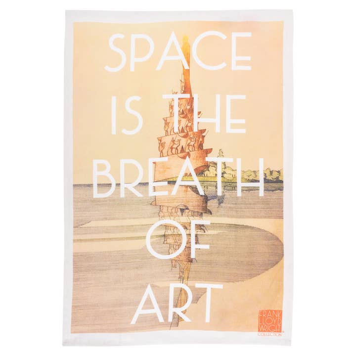 Frank Lloyd Wright - Digital Print Quote Kitchen Towel for wholesale by KAF Home
