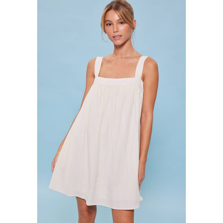 idem ditto - Vente Robe – femme - MINI-ROBE BABYDOLL FROISSÉE AVEC RUBAN AU DOS5