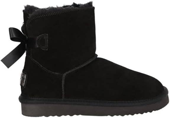 OB6166 OOG Damen Lederboots mit Schleife Black for wholesale on Faire2