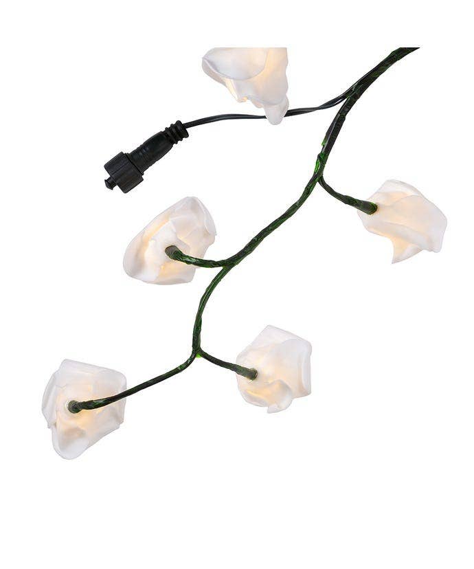 Kurt S. Adler, Inc. - Wholesale Bunting/Garland - 6'GREEN GARLAND W/48L WM W ROSE LIGHTS4