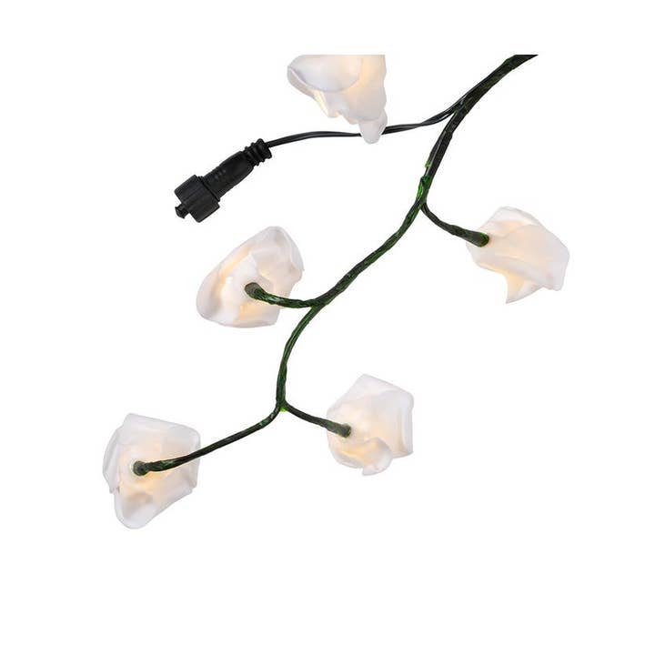 Kurt S. Adler, Inc. - Wholesale Bunting/Garland - 6'GREEN GARLAND W/48L WM W ROSE LIGHTS4