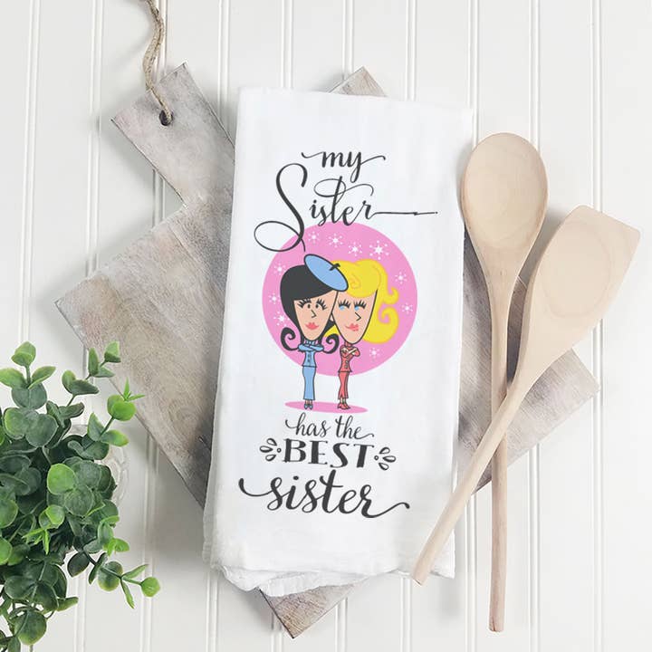 My Sister Has the Best Sister | Towel for wholesale by Pinetree Innovations