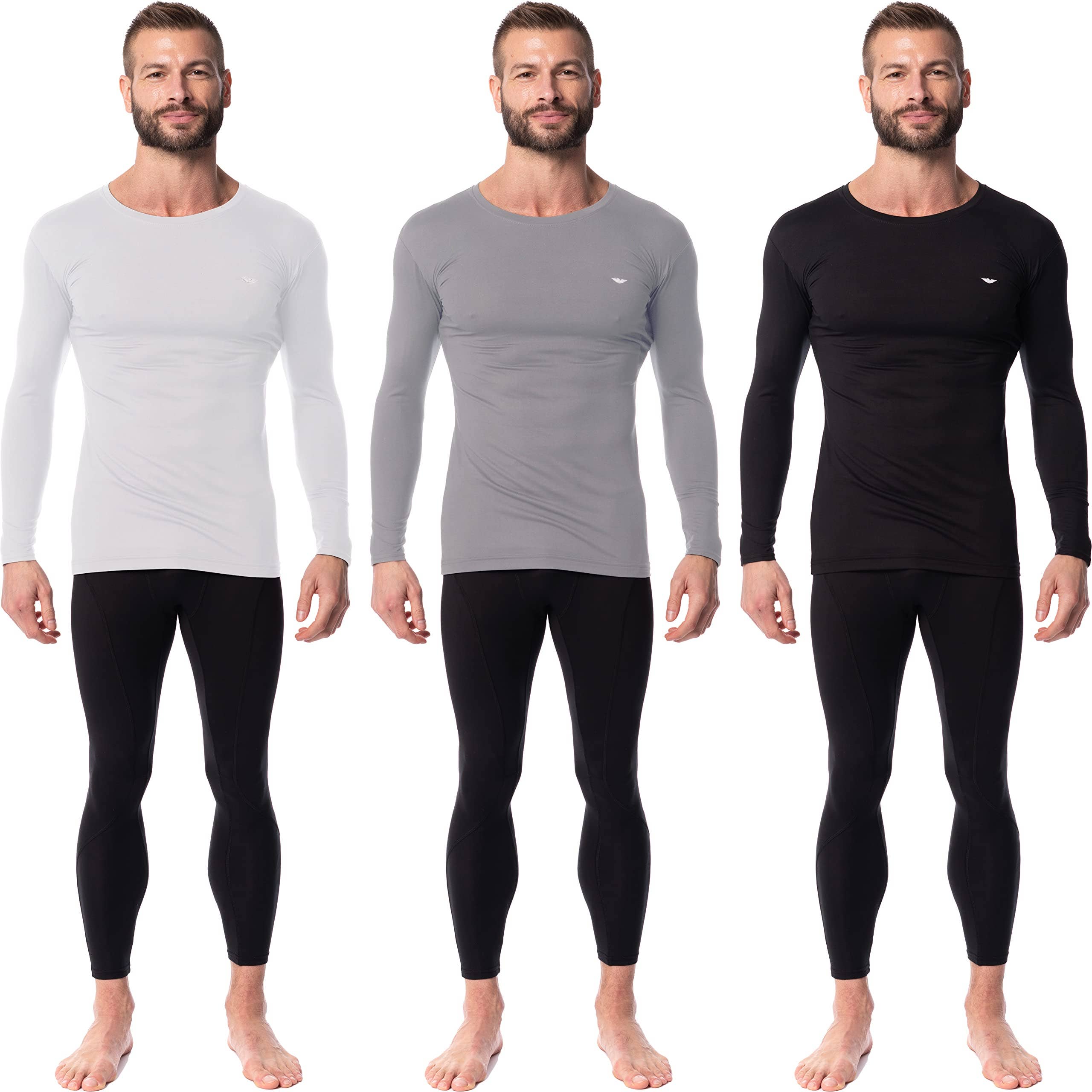 I-Wear Brands - Wholesale Athletic Top - Men's - 3 Pack Men's Lightweight Long Sleeve Base Layer Shirt9