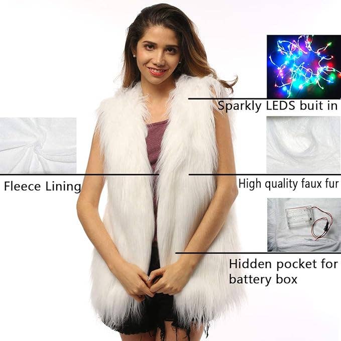 led fur vest