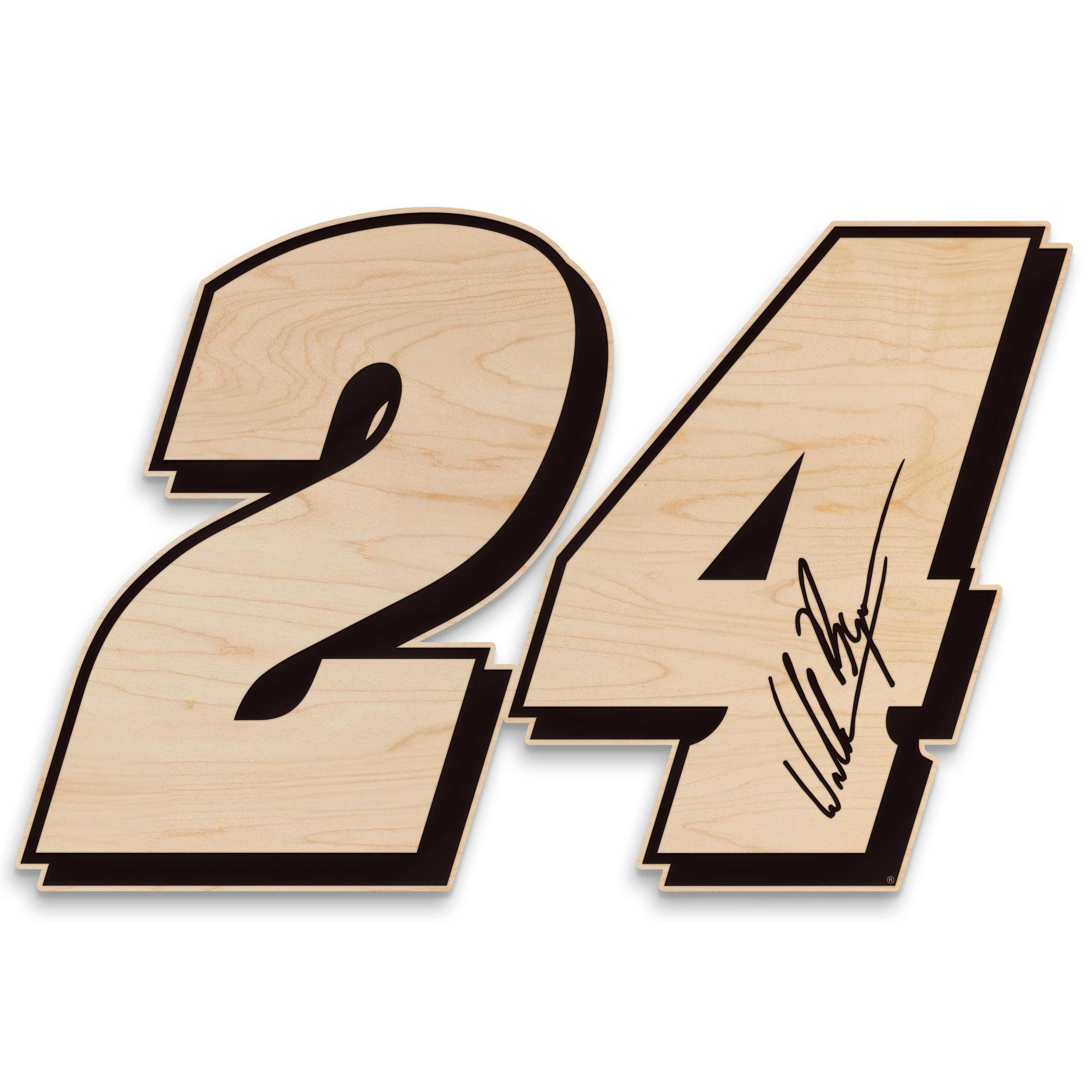 LazerEdge - Wholesale Wall Accent - William Byron #24 Wooden Wall Hanging  | Crafted from Cherry and Maple Wood | Made in USA | Officially Licensed by Hendrick Motorsports1