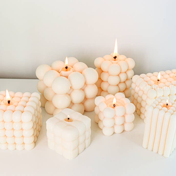 teddy b candles - Vente Bougies originales - Bougie à une mèche moyenne à bulles (copie)1