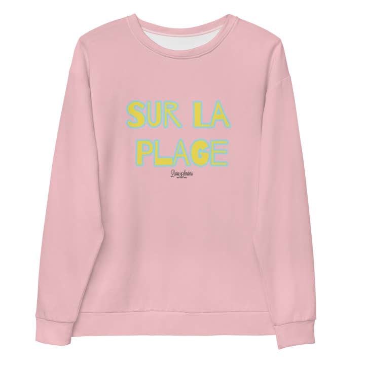SUR LA PLAGE SWEATSHIRT • PINK for wholesale by Dara Senders