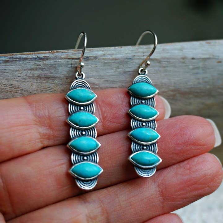 Sowell Jewelry - Wholesale Dangle Earrings - Valeria Turquoise Earrings3