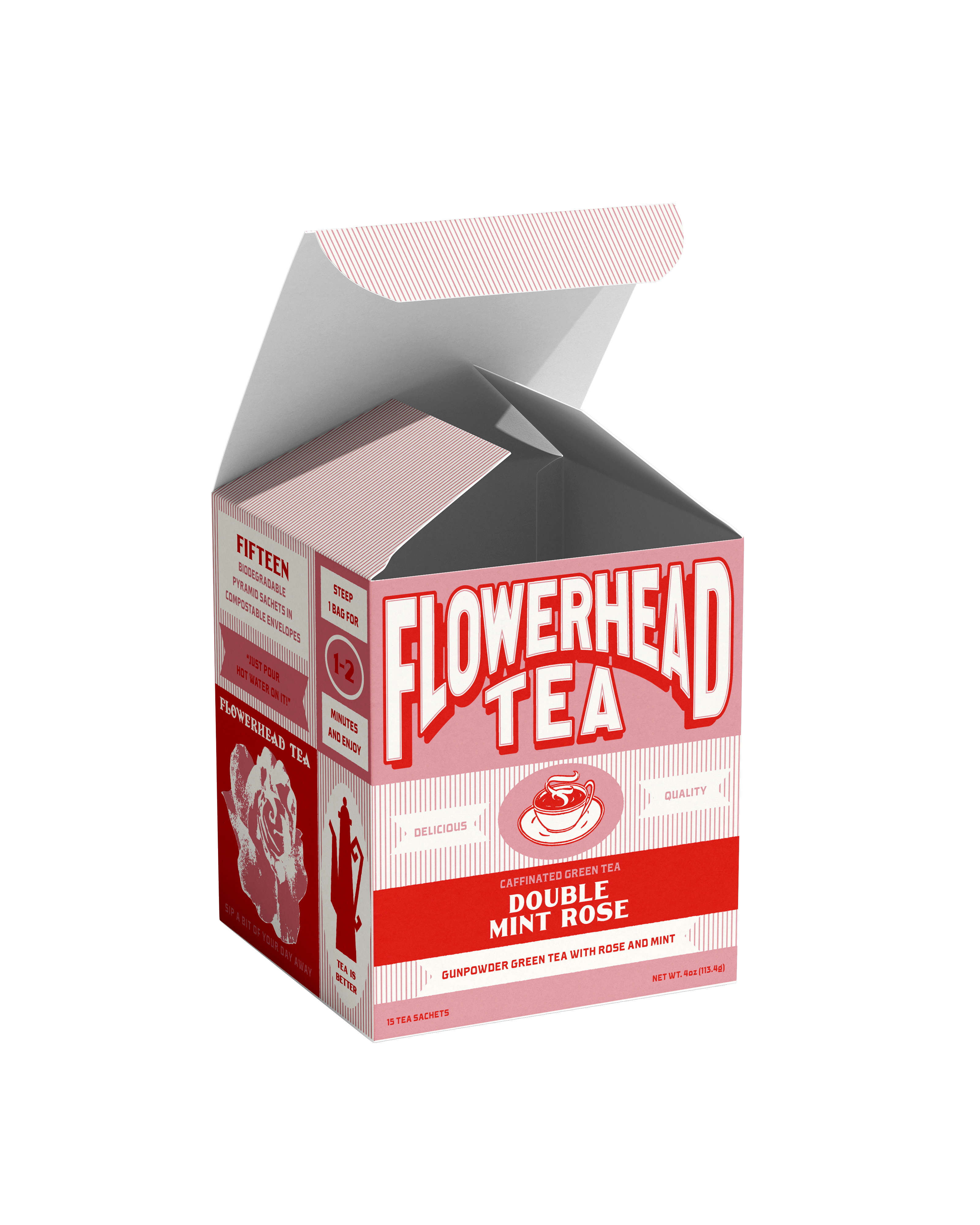 Flowerhead Tea - Wholesale Tea bags - Double Mint Rose Tea Bags2