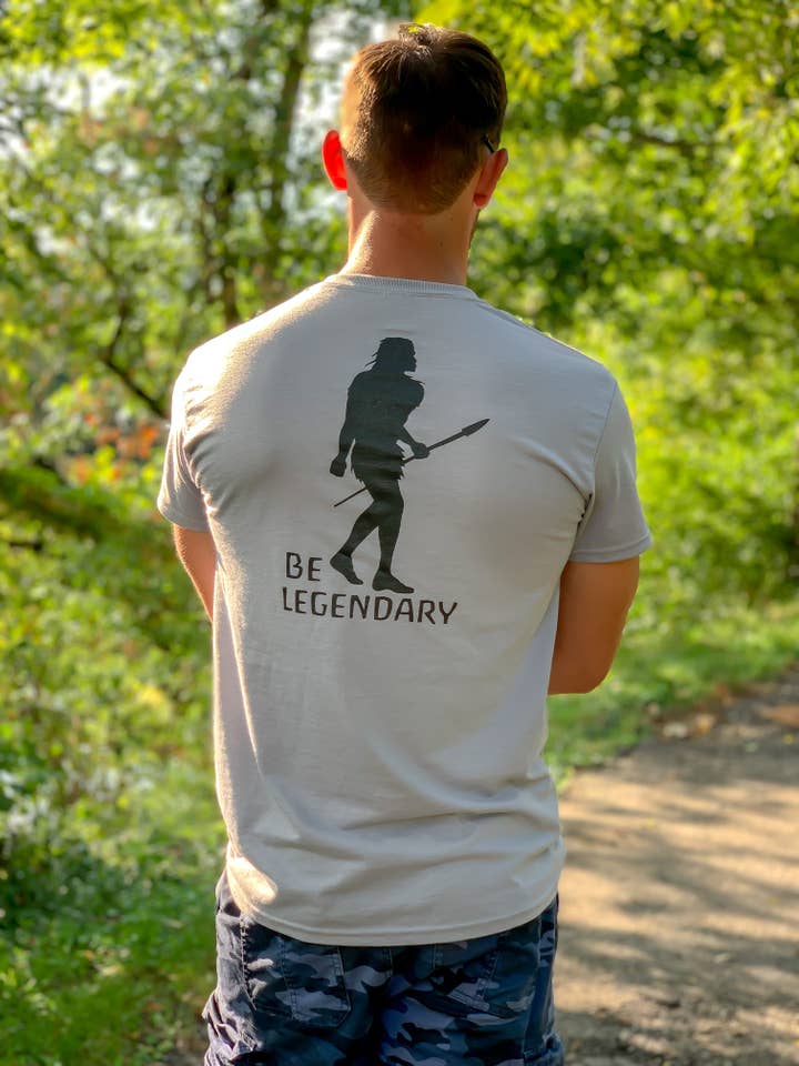 Be Legendary Dry-Fit T-Shirt for wholesale by The Original Neanderthal LLC