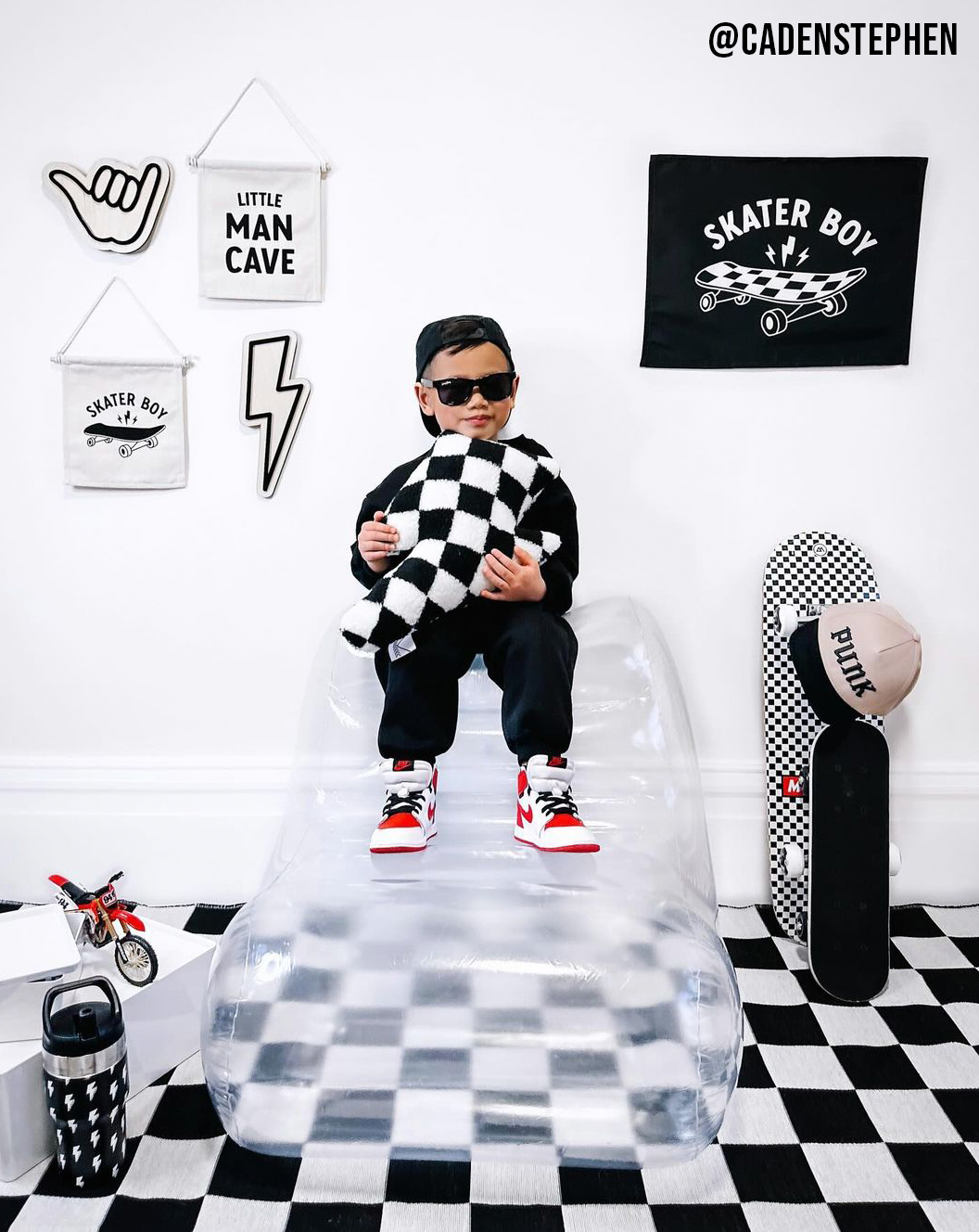 Cherrypick - Venta al por mayor Letreros - Cartel colgante de lona (natural) para niños patinadores, decoración para niños1