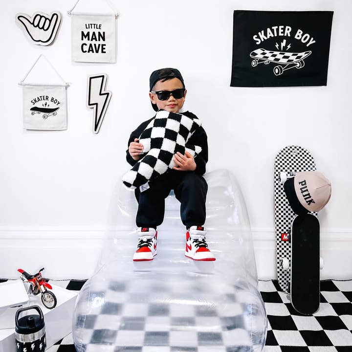 Cherrypick - Wholesale Sign - Skater Boy (Natural) Canvas Hang Sign - Skate Boys Decor1