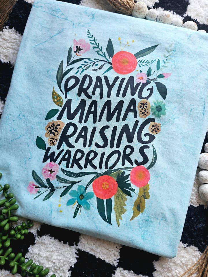 Retro Raccoon Creations - Wholesale T-Shirt (Graphic) - Women's - Praying Mama Raising Warriors