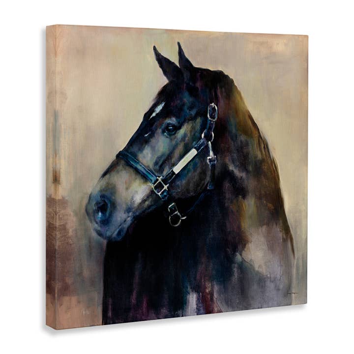 Stupell Industries - Wholesale Wall Decor - Kids & Baby - Ritzy Black Horse Canvas Art2