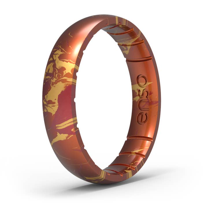 Bague fine en silicone fait main - Sunburst pour la vente par Enso Rings