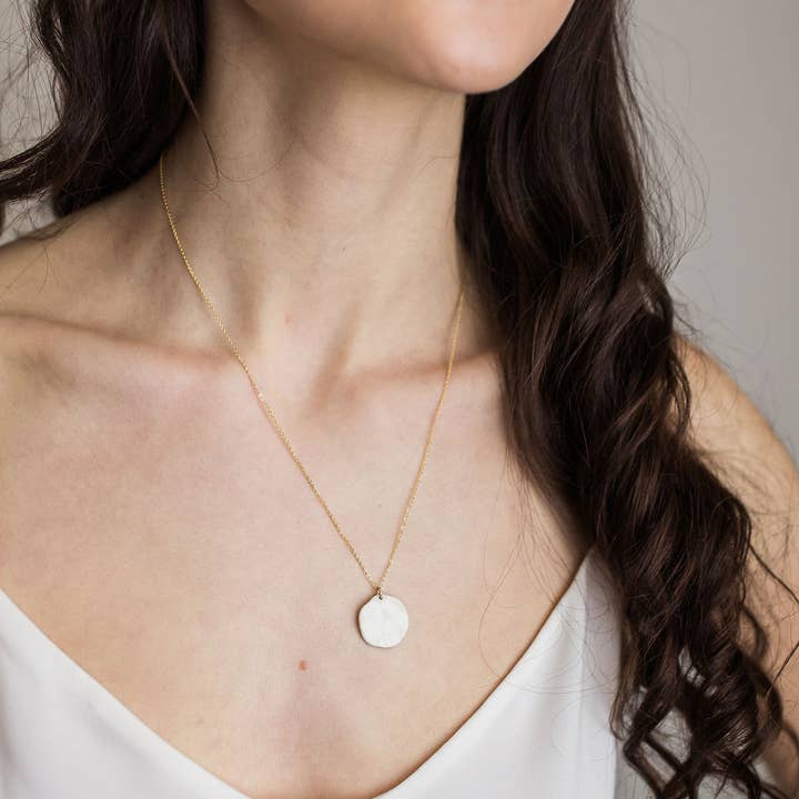 Jenna Vanden Brink Ceramics - Wholesale Pendant/Charm Necklace - Sun and Moon Necklace (small)