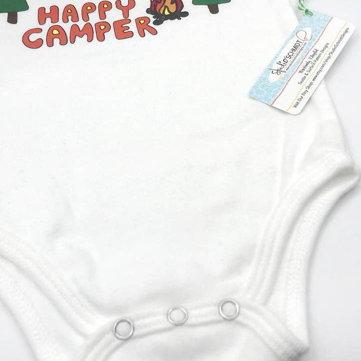 Sunny Day Designs - Wholesale Bodysuit (Non-Footed) - Baby - Happy Camper Organic Cotton Baby Onesie