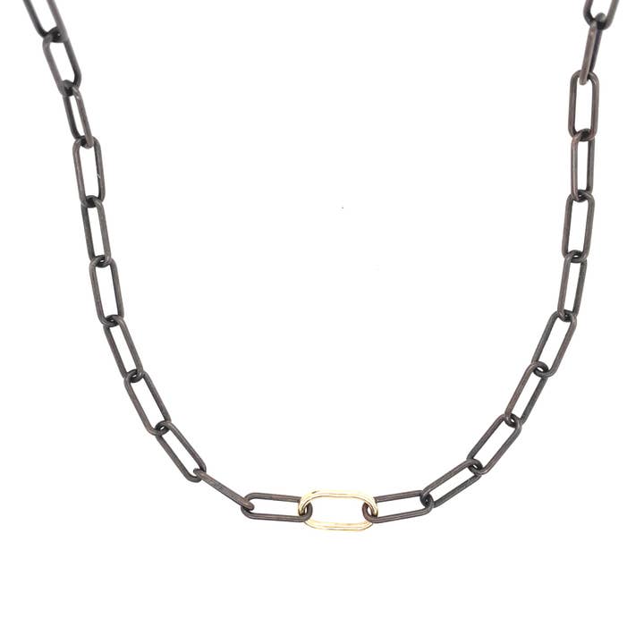 Flavia Bennett Designs - Wholesale Link & Chain Necklace - Round Paperclip Chain Necklace2