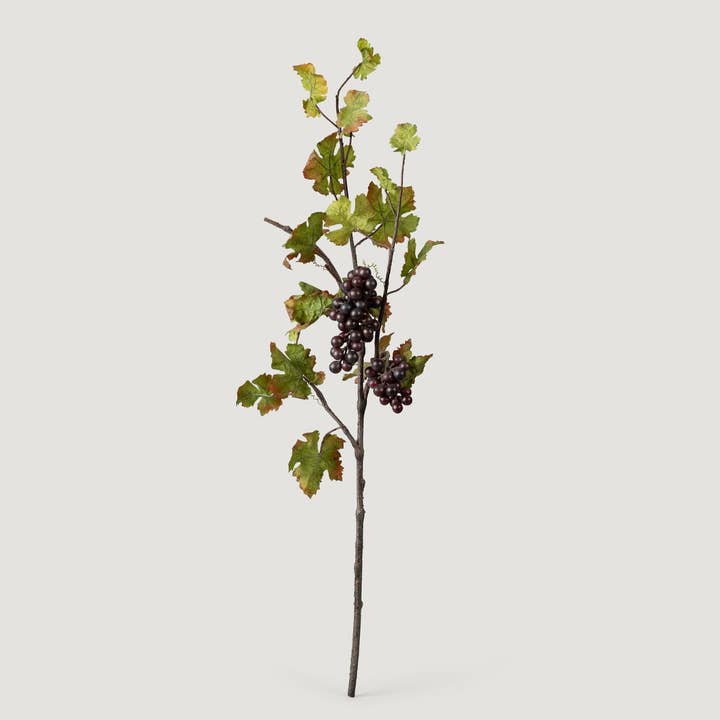 Afloral - Wholesale Artificial Plant - Deluxe Artificial Grape Branch with Leaves - 43"