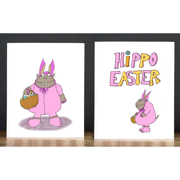 Easter: Hippo Easter Bunny for wholesale by Cards by Charlot