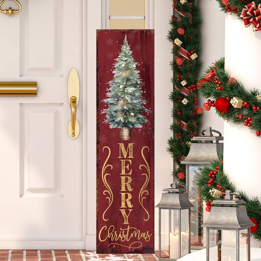 TX USA Corporation - Wholesale Christmas Decoration - Vintage Farmhouse Merry Christmas Porch Sign | Outdoor Holiday Decor5