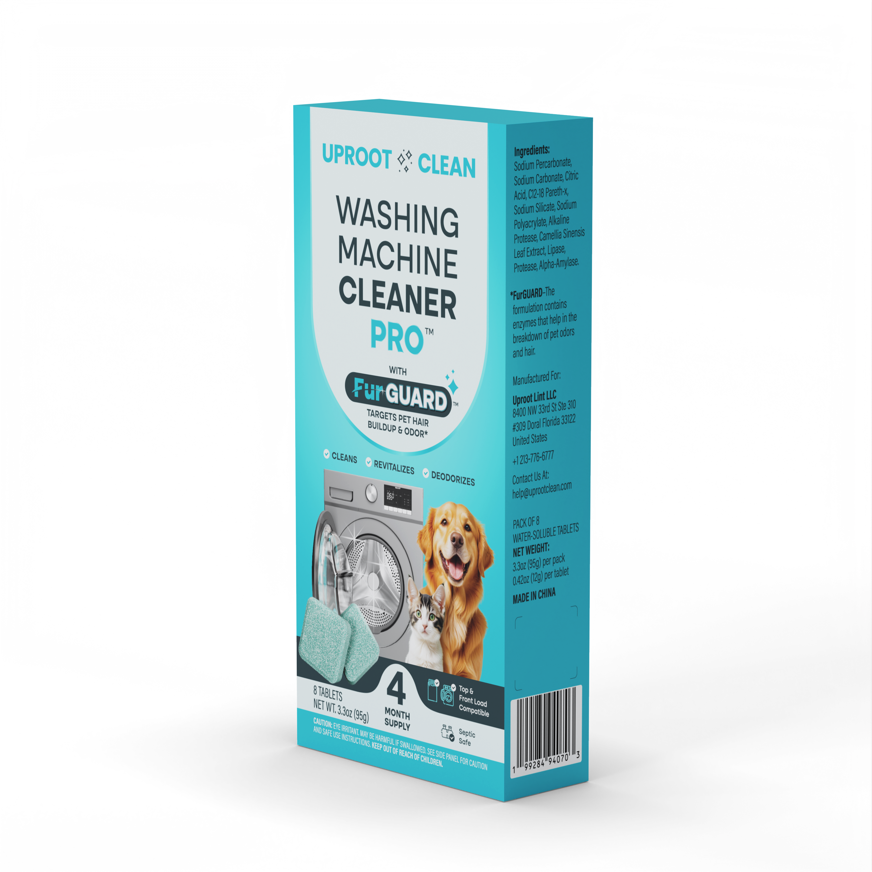 Uproot Clean - Wholesale Pet Grooming Aid - Dog - Washing Machine Cleaner Pro - 4 Month Supply (6 Unit Case Pack) -  PRE-ORDER3