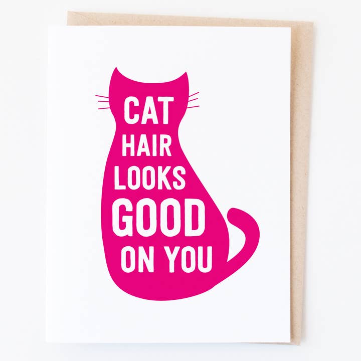 Graphic Anthology Greeting Cards - Venta al por mayor Tarjetas de felicitación - Tarjeta de felicitación divertida para amantes de los gatos con pelo de gato todos los días