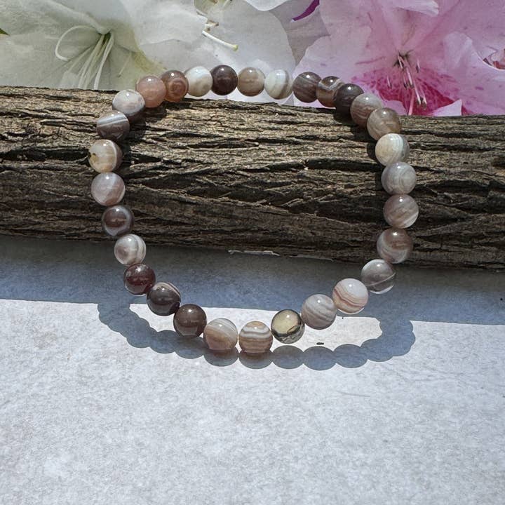 6 mm Botswana Agate Bracelet for wholesale by Best South Gems