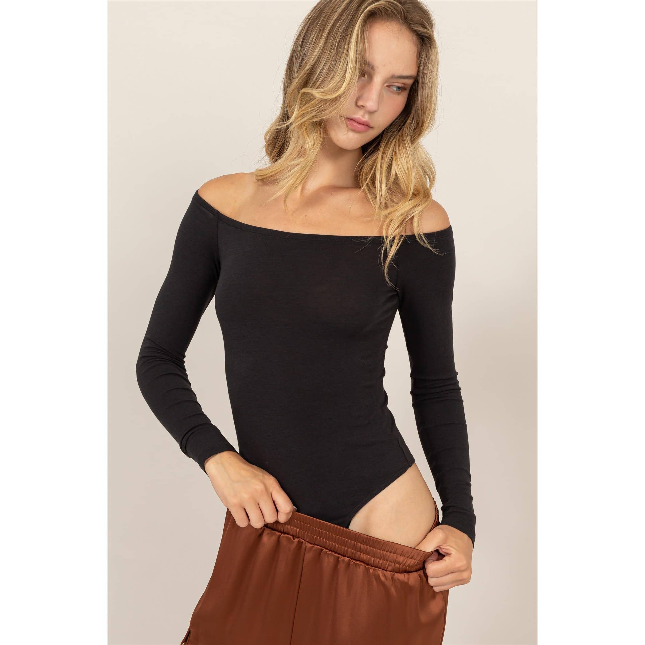 HYFVE - Wholesale Bodysuit - Women's - Off Shoulder Long Sleeve Bodysuit2