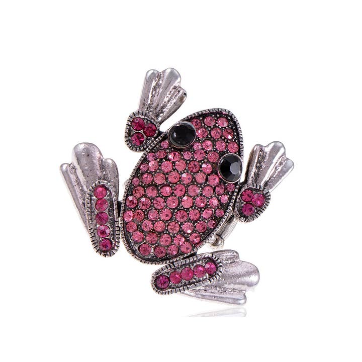 Silver Fuchsia Pink Funny Cartoon Leaping Frog Toad Ring and other Purchase Wholesale frog ring. Free Returns & Net 60 Terms on Faire trending on Faire.