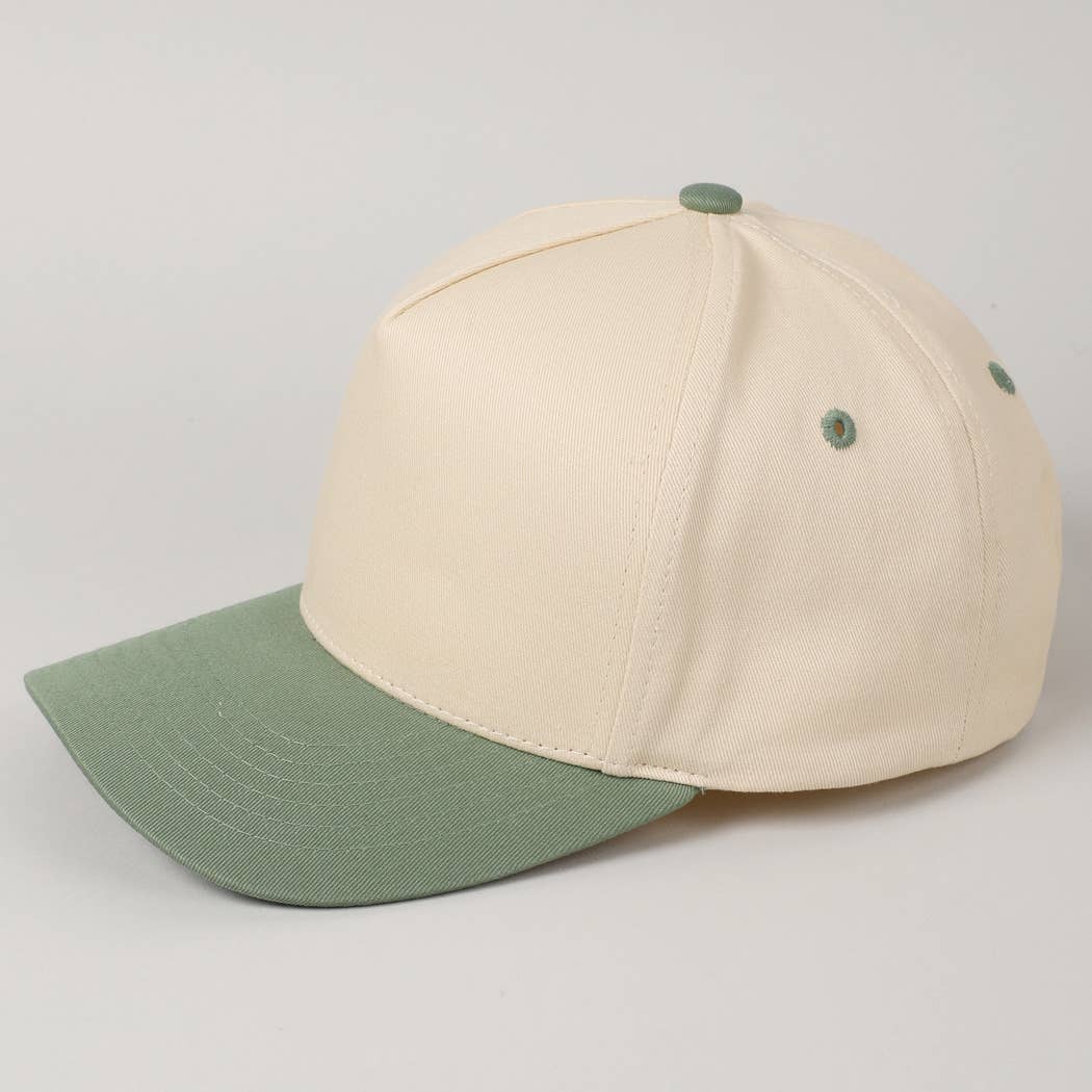 Fashion City - Wholesale Baseball Cap - Unisex - Plain Two-Tone Canvas Cotton Trucker Hat48