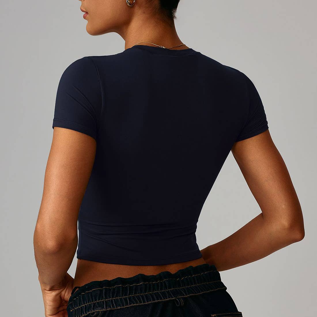 Sodalemon - Wholesale Athletic Top - Women's - Women Slim-Fit Quick-Dry Round-Neck Yoga T-Shirt12