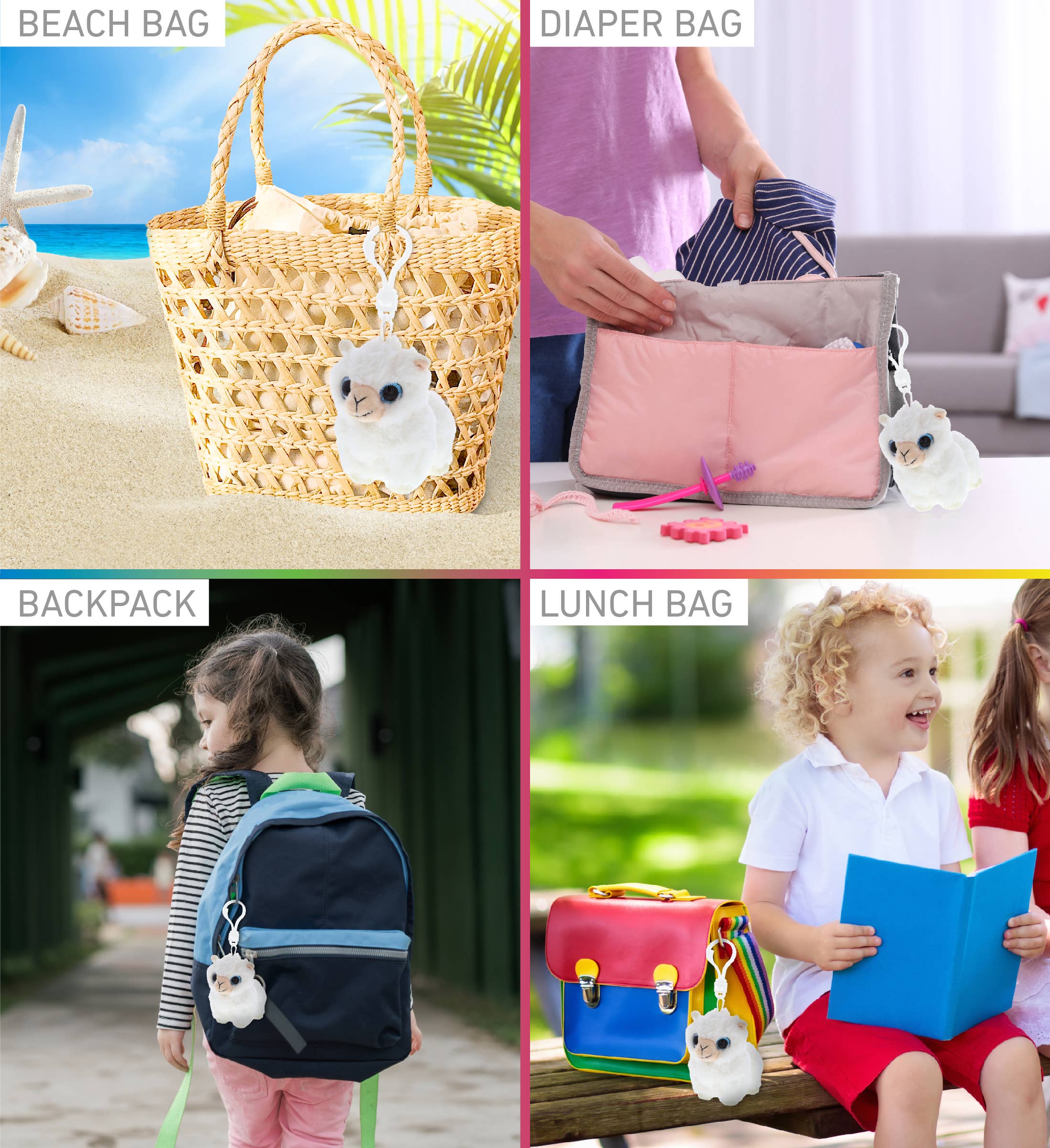 Cota Global - Wholesale Stuffed/Plush Toy - Kids & Baby - Big Eye Keychain - Llama3