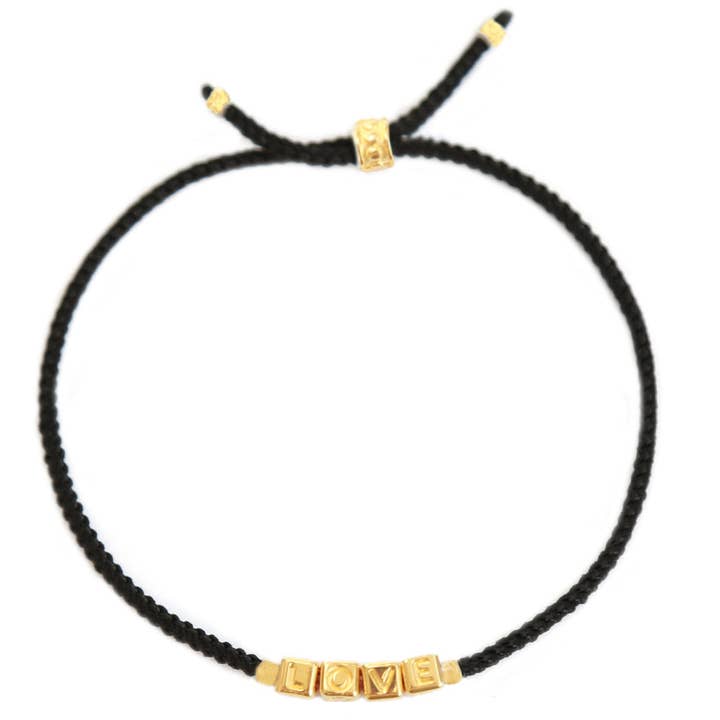 Love Ibiza – wholesale Berlockarmband – Kärleksarmband guld svart