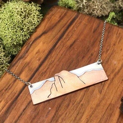 Half Dome Bar Necklace for wholesale by Papillon Handcrafted