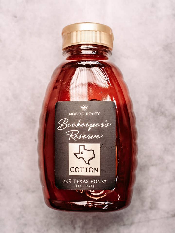 Beekeeper's Reserve Cotton Honey 16oz for wholesale by Moore Honey