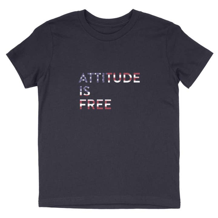Tre-line T-shirt för barn USA för wholesale av Attitude is Free