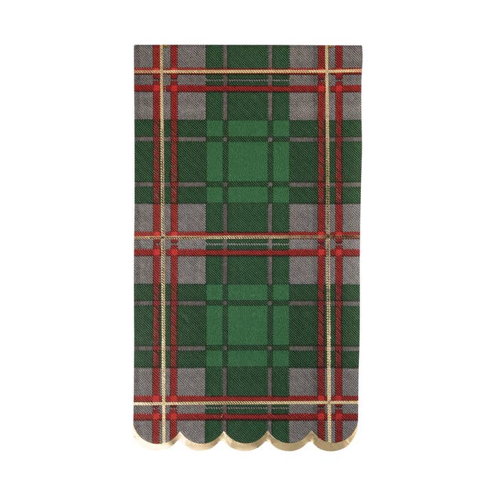 PLD1239 - Groene Kerst Ruitjes Diner Servet voor wholesale door My Mind’s Eye