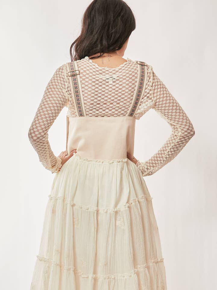 Davi & Dani - Wholesale Dress - Women's - FRONT POCKET EMBROIDERED LACE PINAFORE DRESS18