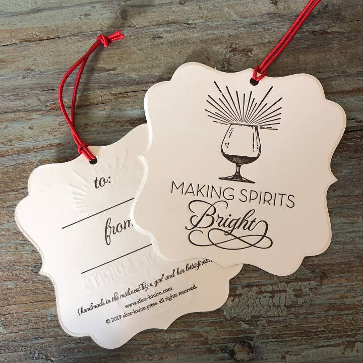 Making Spirits - Etiqueta de vino brillante (4 unidades) para venta al por mayor de Alice-Louise Press