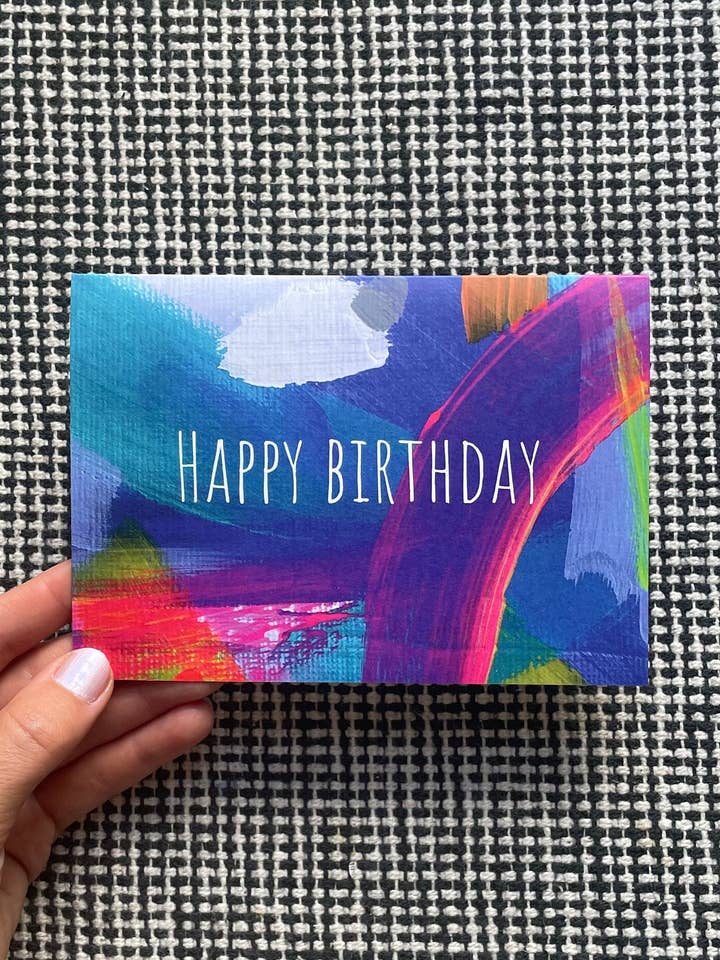 Happy Birthday - Abstract Landscape for wholesale by Beth Garner