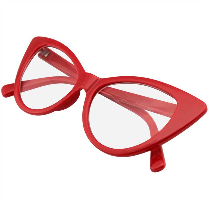 Emblem Eyewear - Wholesale Eyeglasses - Women's - Super Cat Eye Glasses Vintage Inspired Fashion Mod Clear
