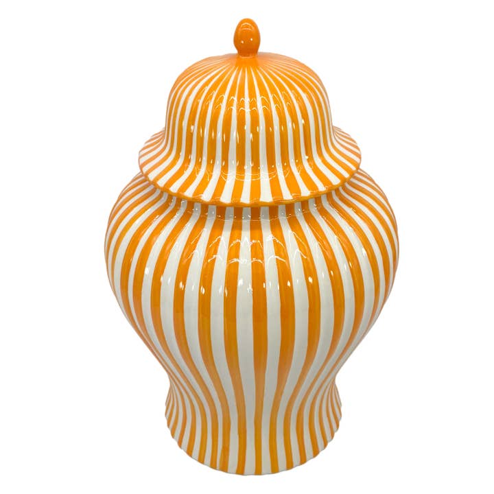 Galt International Company - Vente Vases - Vase en céramique rayé Candy Cane 18"18