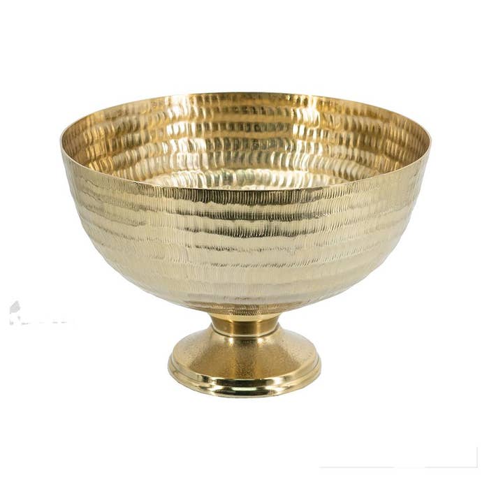 D10x7" Handmade Decorative Aluminum Pedestal Bowl - Gold for wholesale by A&B Home Group Inc.