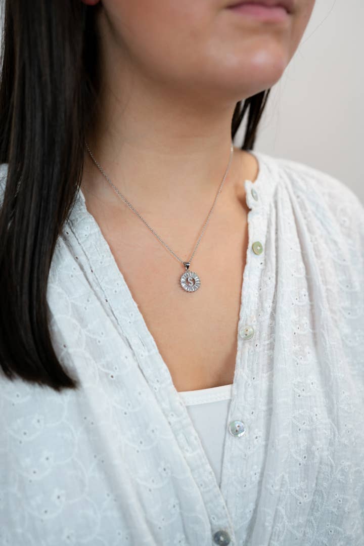 The Sis Kiss - Wholesale Pendant/Charm Necklace - Mini Radiant Initial Necklace1