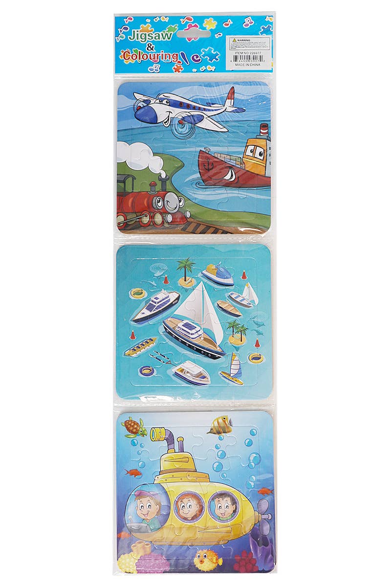 Cap Zone – Engroshandel Puslespil - Børn – 2-i-1 puslespilfarvesæt til børn - 3 stk2